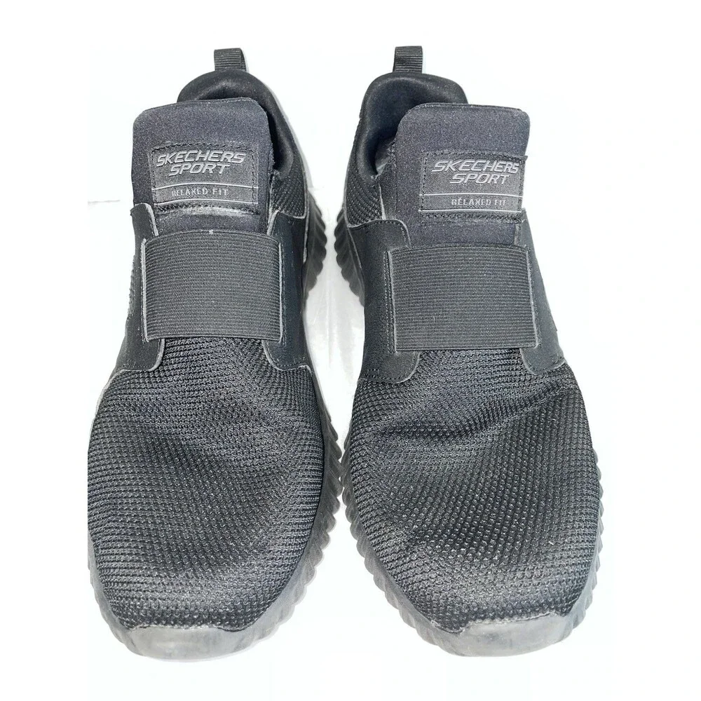 Skechers Sport Depth Charge 2.0 Black Slip On Men Sneaker 52775 Relaxed Fit Sz 9